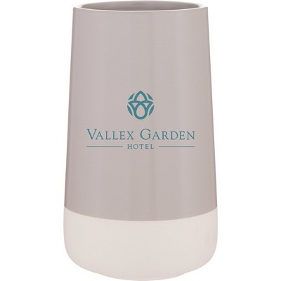 55 oz Calyx Ceramic Vase (Light Gray)
